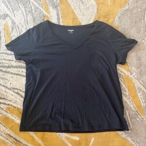 Black V-Neck T-Shirt- Old Navy